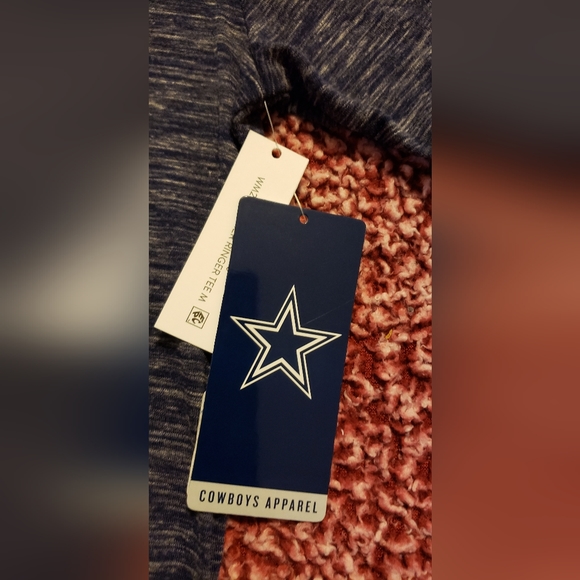 DALLAS COWBOYS Men's "Fischer Ringer" Heathered Navy Blue T-Shirt (L, XL, 2XL,3X - Picture 4 of 5